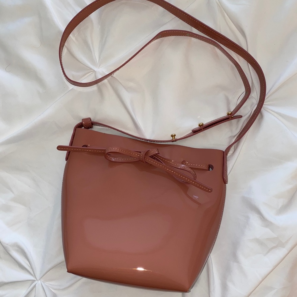 Mansur Gavriel Patent Mini Mini Bucket Bag
